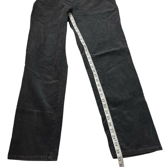 Eileen Fisher Grey Corduroy Pants Womens SZ 12 *Front pockets have holes MidRise - Picture 8 of 10